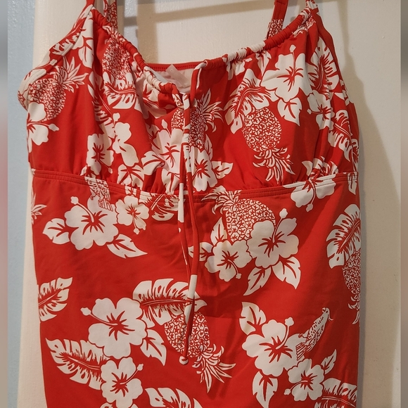 Women's Lands' End Tankini Bathing Suit, L(14) Top And M(12) Bottoms - Picture 2 of 16